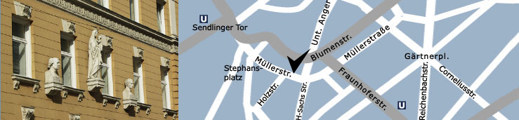 Detailansicht Mllerstr.40 mit Anfahrtsskizze